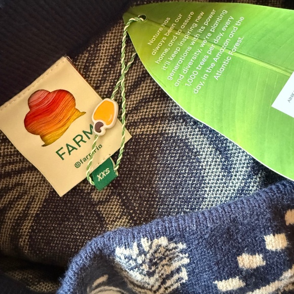 Farm Rio Ainika Tropical Splendor Knit Fringe Midi Skirt - Picture 9 of 9